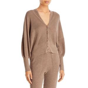 Sundays Women's Daphne Button-Down Knit Cardigan Sweater Brown Small